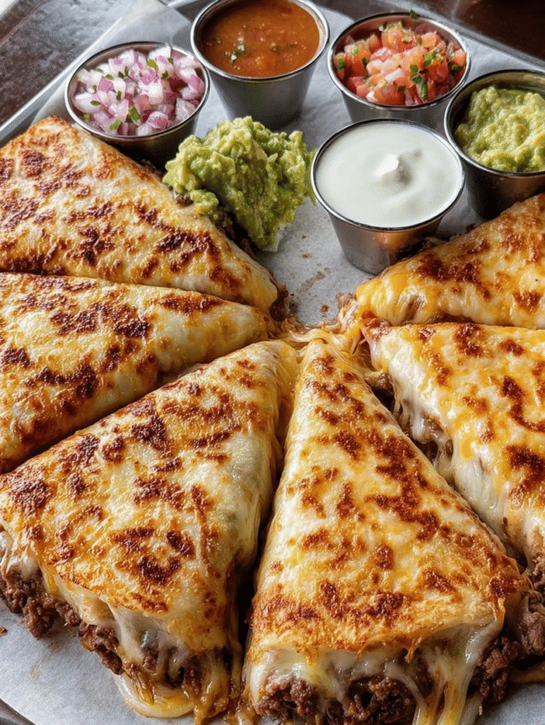 Loaded Beef Quesadilla Platter