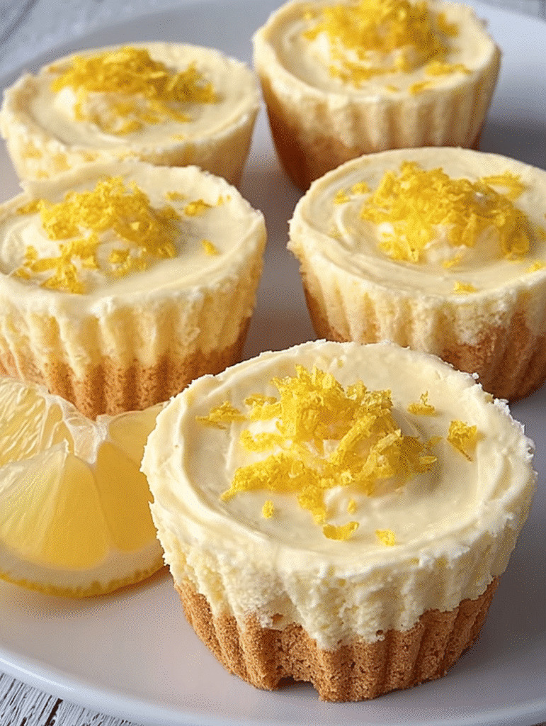 Mini Lemon Cheesecakes
