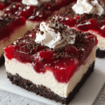 No-Bake Cherry Cheesecake Bars