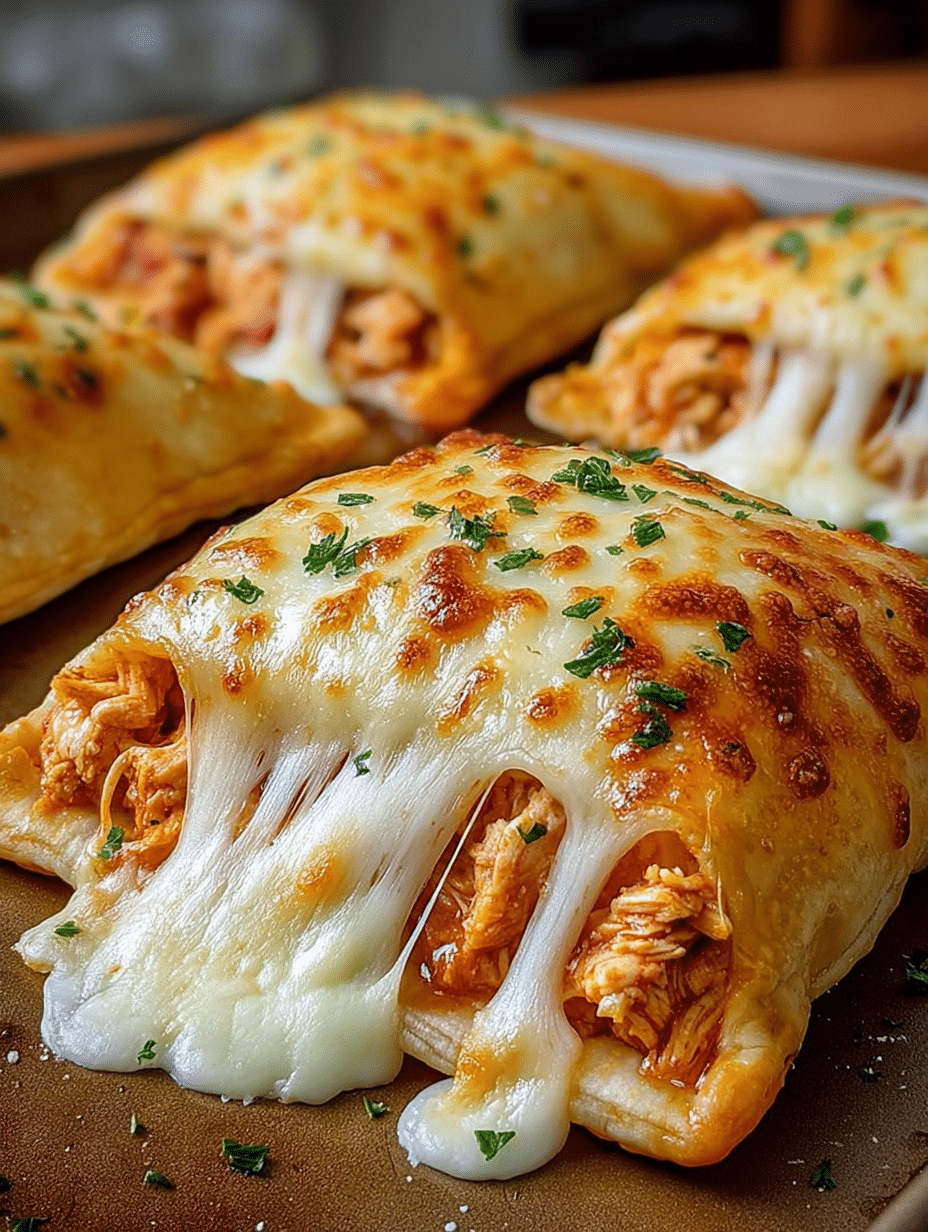 Ooey-Gooey Buffalo Chicken Pizza Pockets for Dinner Tonight! 4 Ooey-Gooey Buffalo Chicken Pizza Pockets