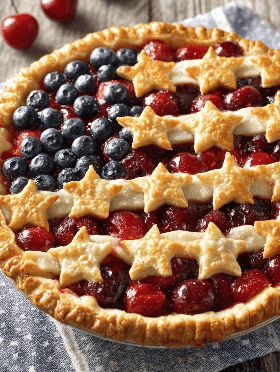 Patriotic Berry Flag Pie