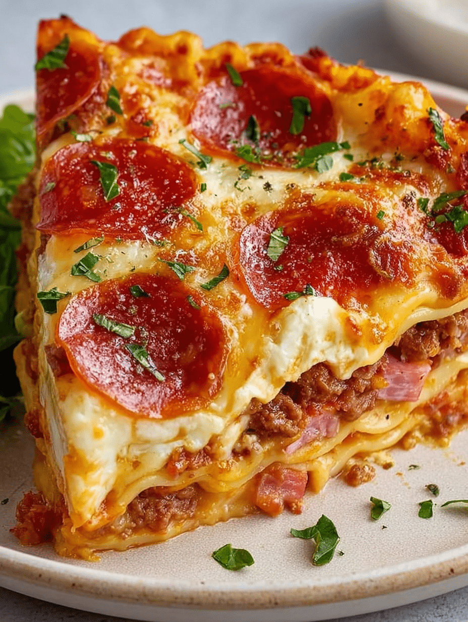 Pepperoni Pizza Lasagna