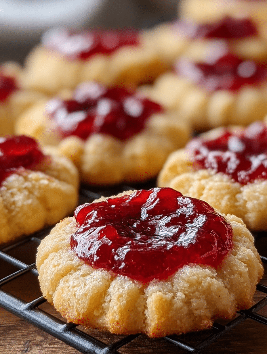 Raspberry Thumbprint Cookies