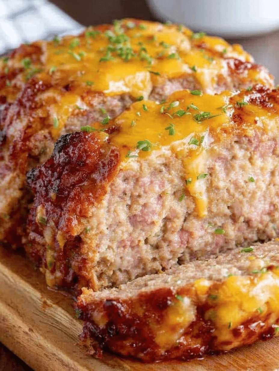 Smoked Meatloaf with Cheddar Glaze