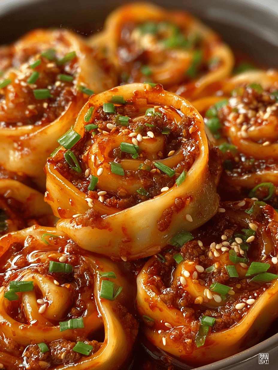 Spicy Beef Chili Oil Dumpling Rolls