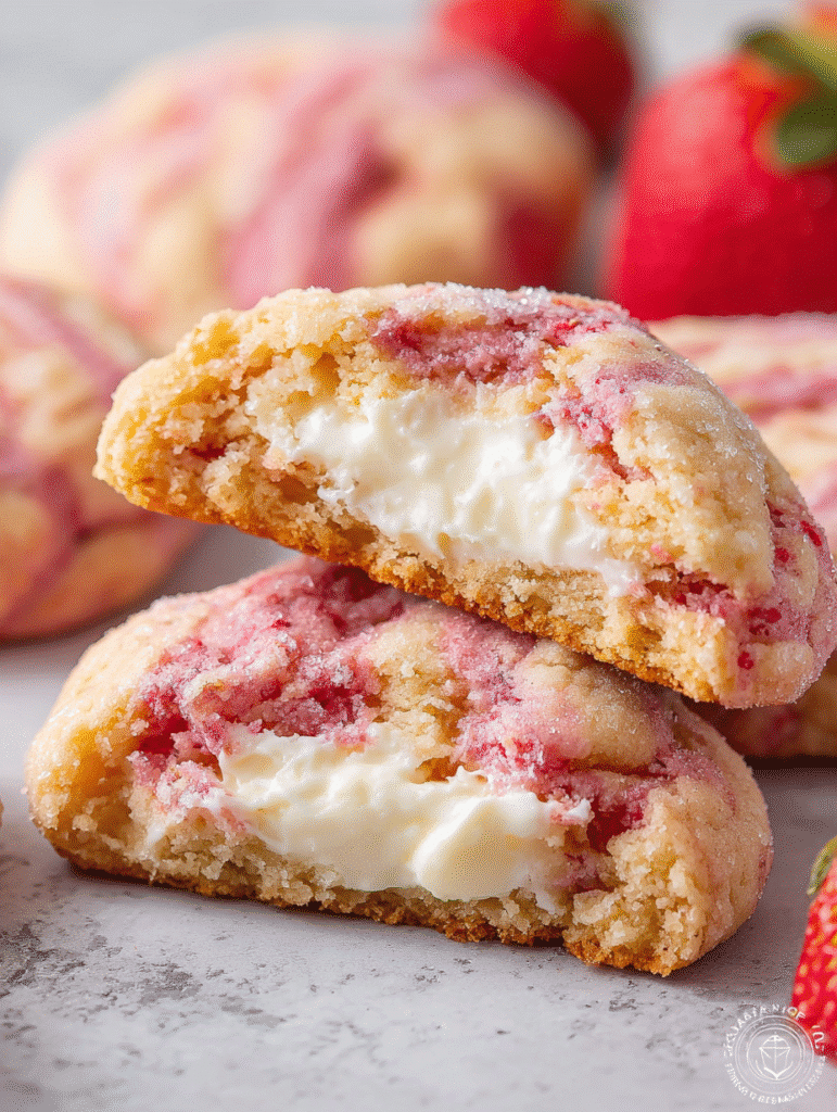 Strawberry Cream Cheese Stuffed Cookies