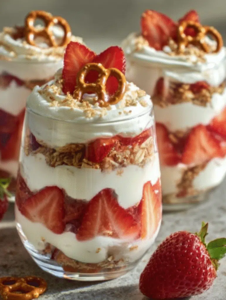 Strawberry Pretzel Salad Parfaits