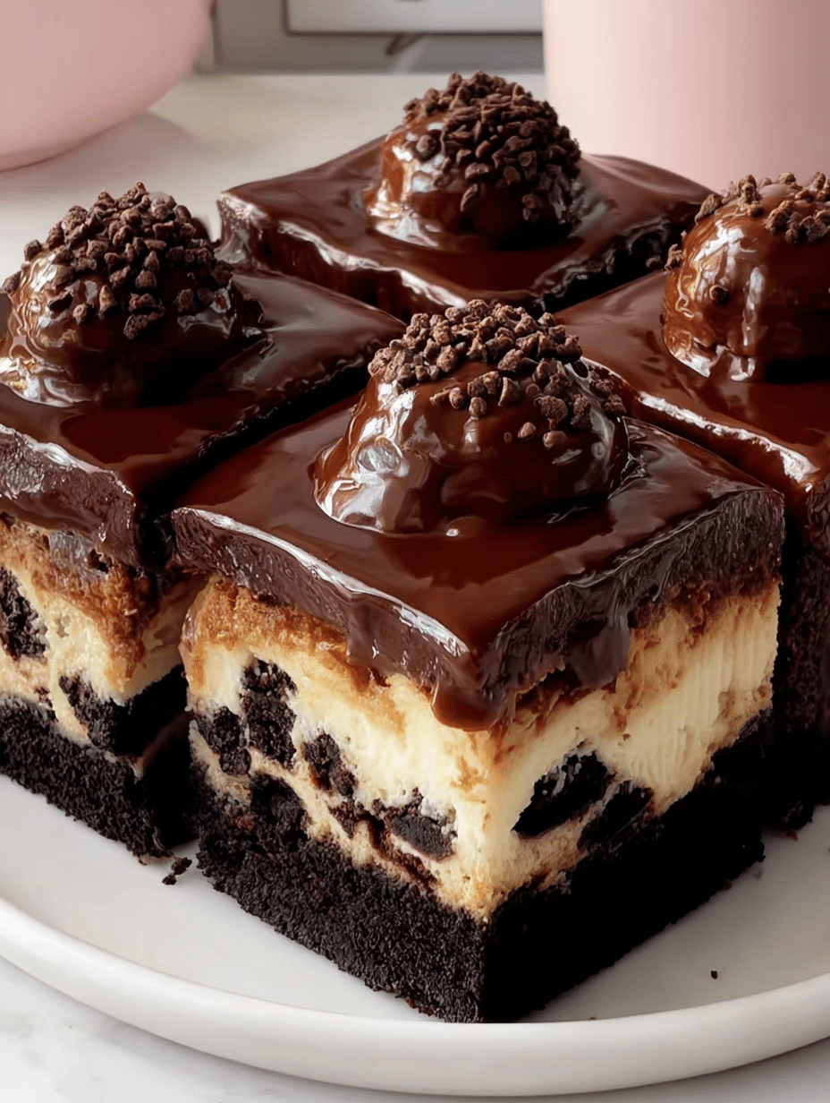 Triple Chocolate Cheesecake Squares: Indulge in Rich Decadence! 4 Triple Chocolate Cheesecake Squares