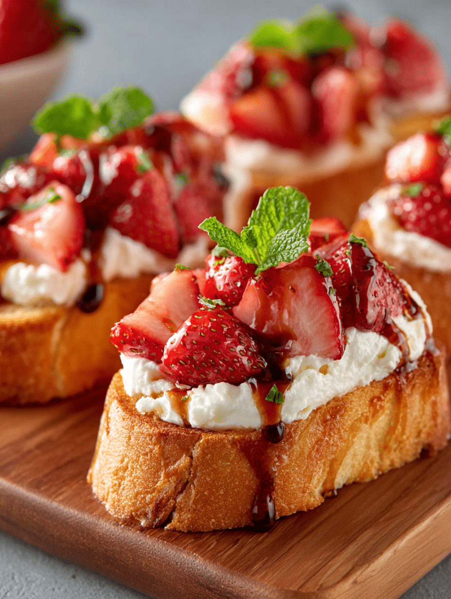 Whipped Ricotta & Strawberry Bruschetta