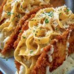 Alfredo Pasta-Stuffed Chicken Tacos