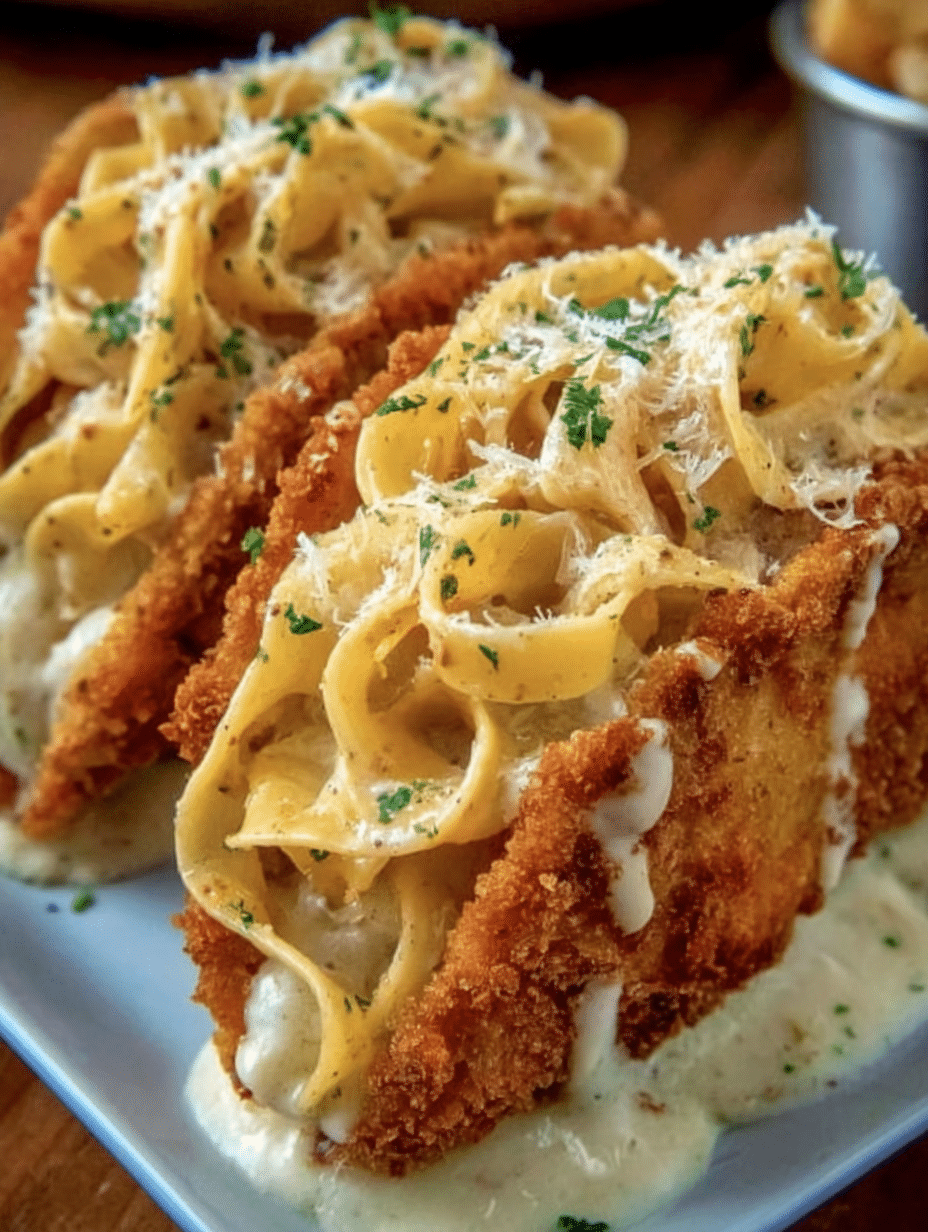 Alfredo Pasta-Stuffed Chicken Tacos