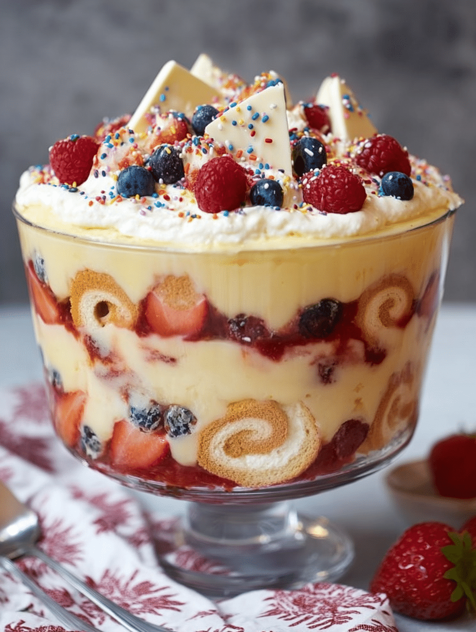 Berry Swiss Roll Trifle