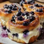 Blueberry Cream Cheese Swirl Rolls