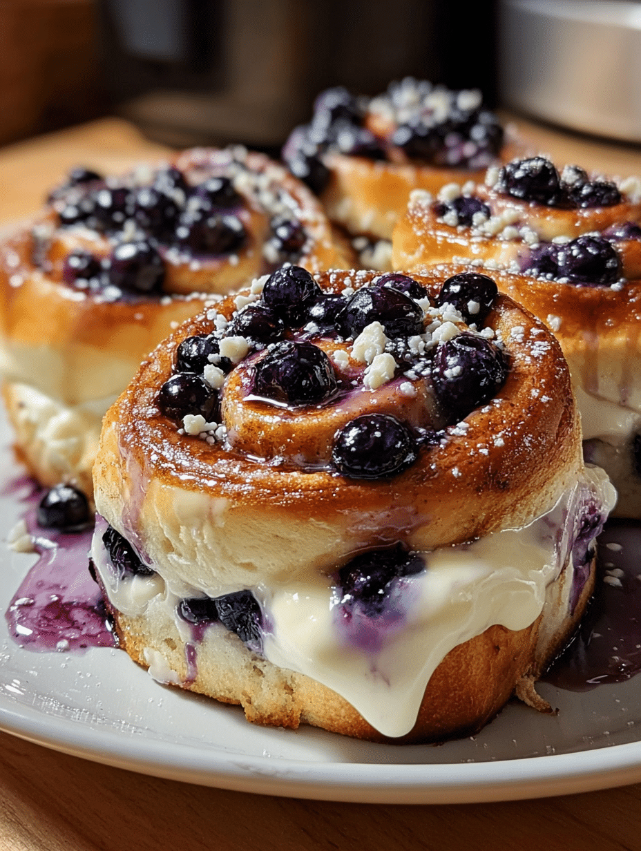 Blueberry Cream Cheese Swirl Rolls