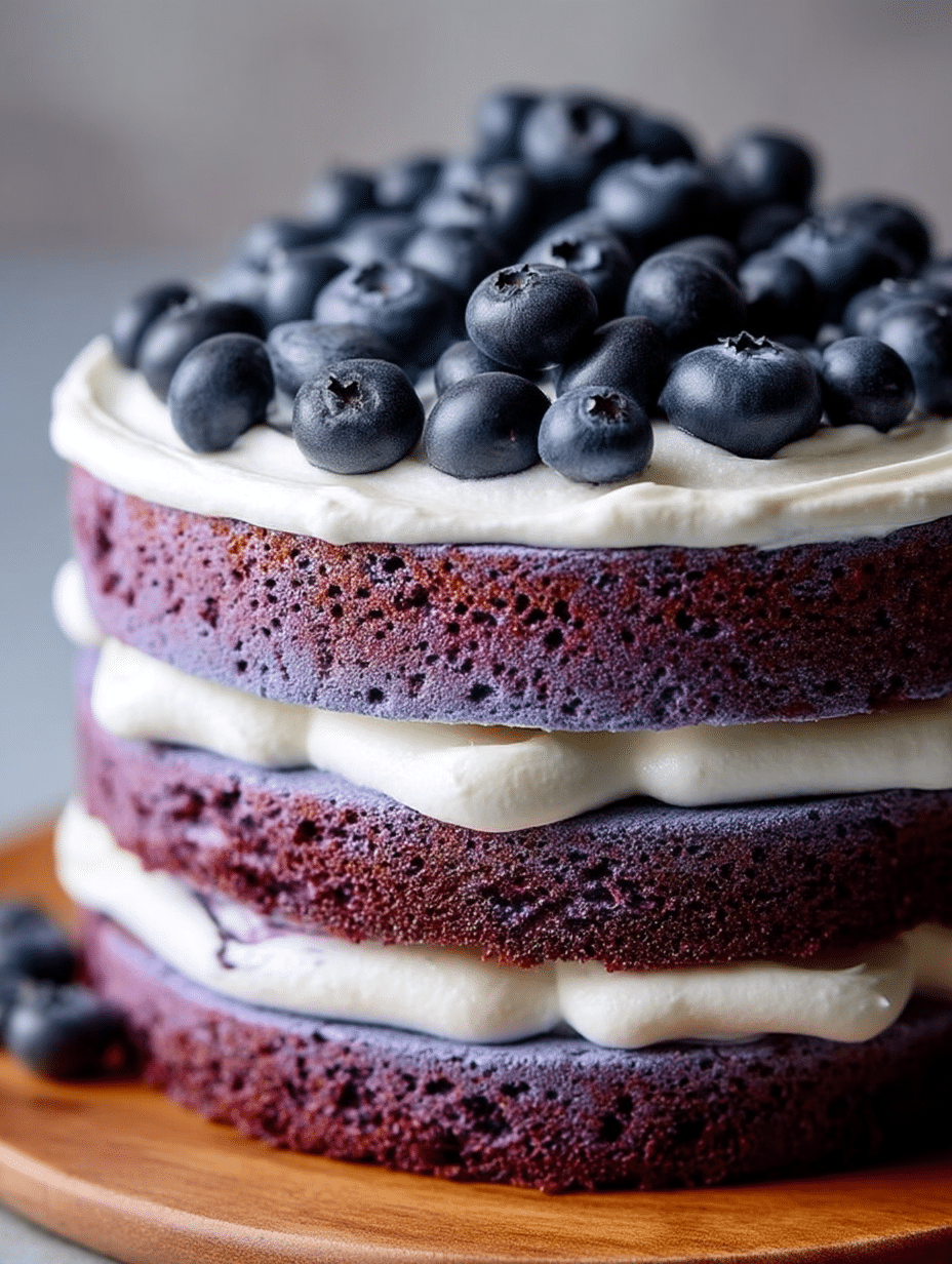 Blueberry Velvet Cake
