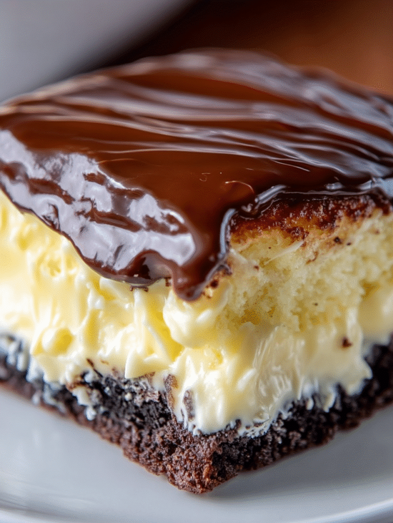 Boston Cream Poke Cake