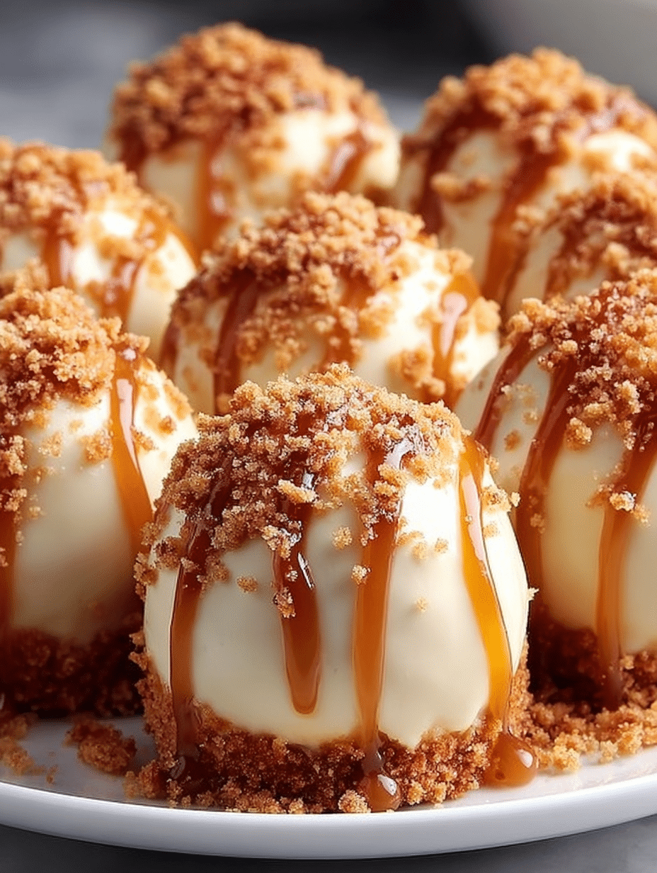 Caramel Crunch Cheesecake Balls