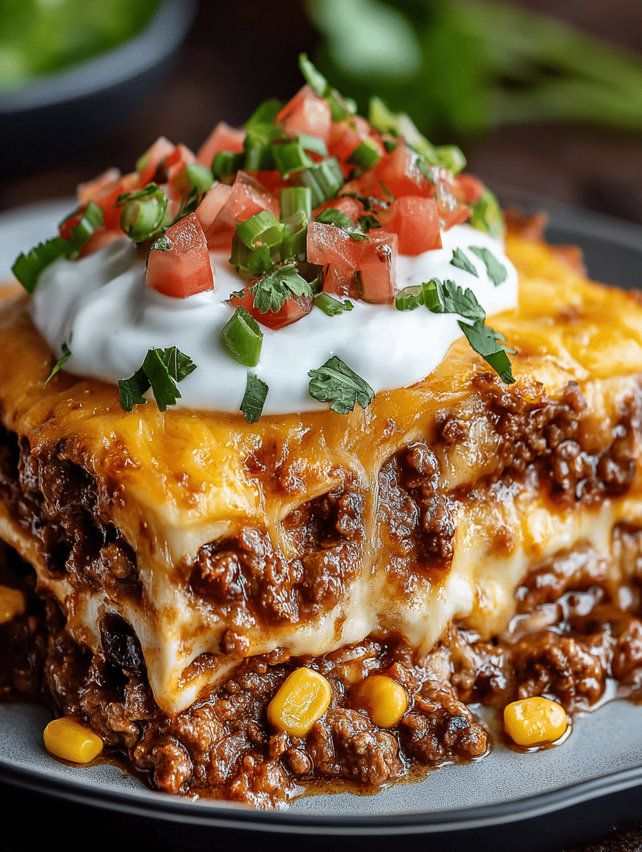 Cheesy Taco Lasagna Bake