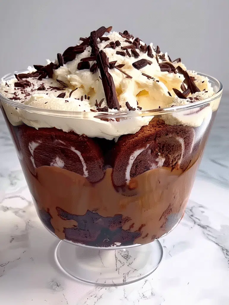 Chocolate Swiss Roll Trifle