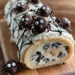 Cookies & Cream Spiderweb Roll Cake
