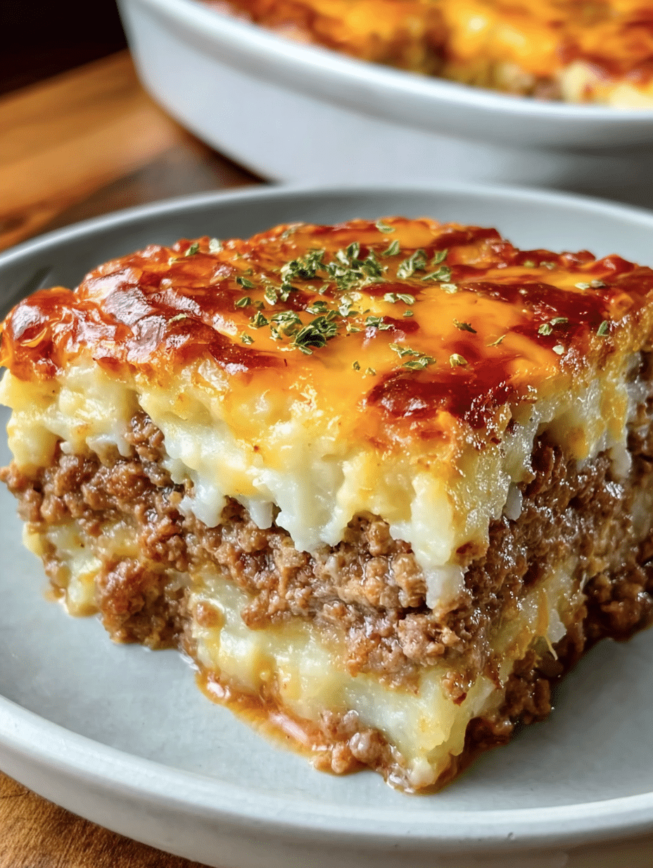 Cowboy Meatloaf & Potato Casserole
