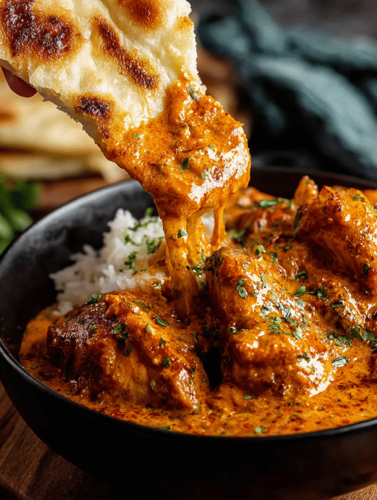 Creamy Butter Chicken with Garlic Naan