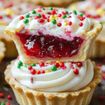 Festive Cranberry Cream Tartlets