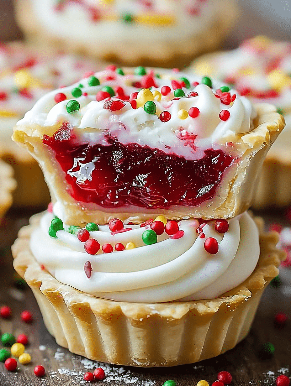 Festive Cranberry Cream Tartlets