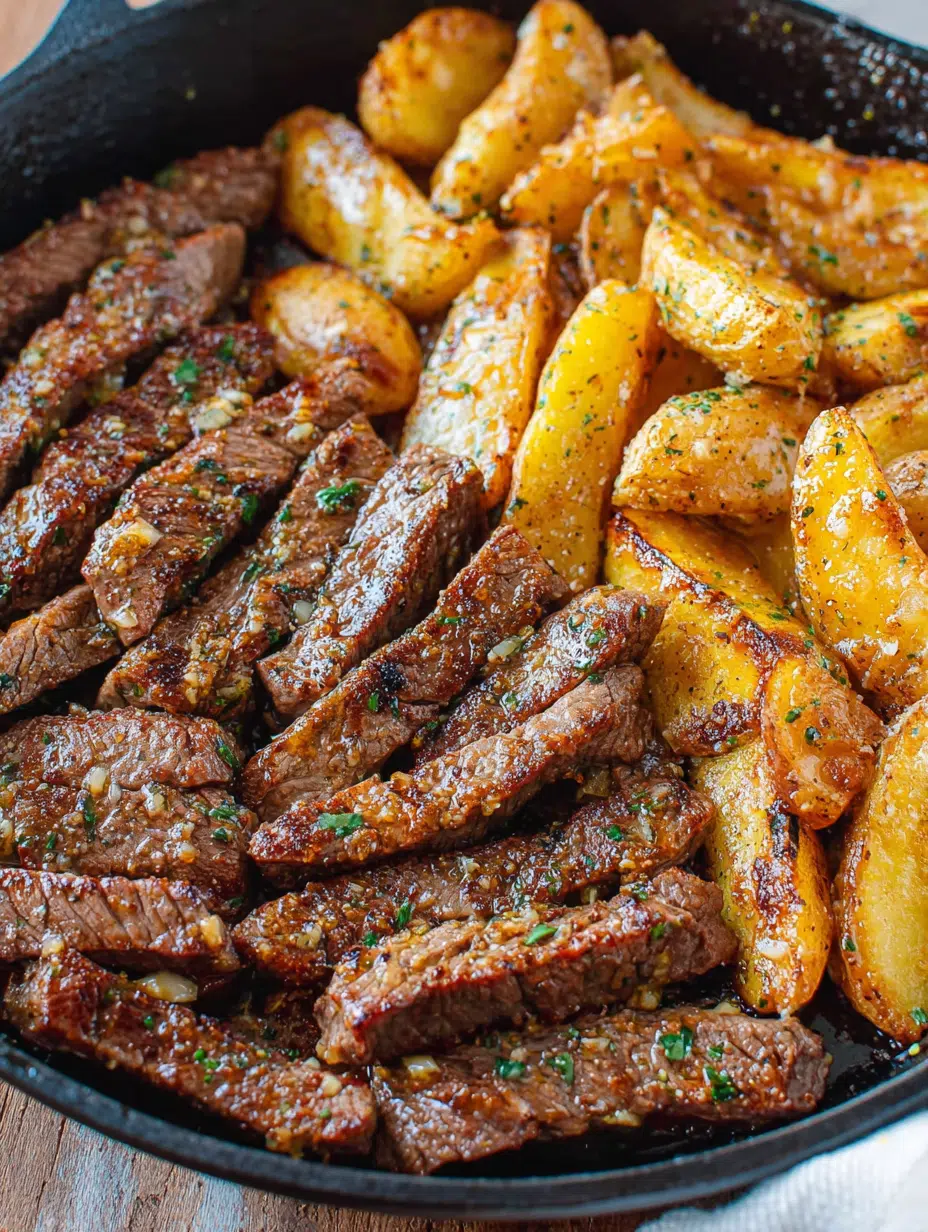 Garlic Butter Steak & Potatoes Skillet
