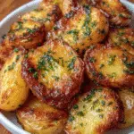 Golden Garlic Air Fryer Potatoes