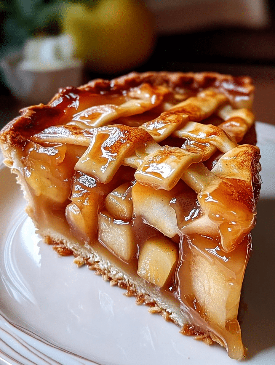 Golden Lattice Apple Pie