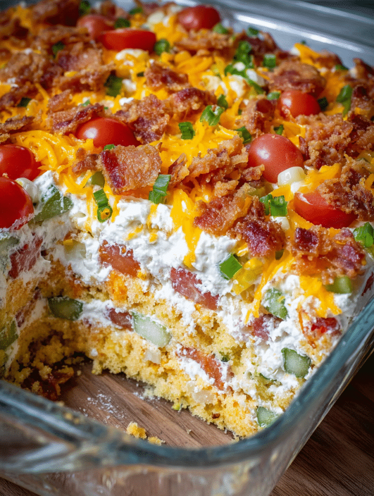 Layered Cornbread Salad