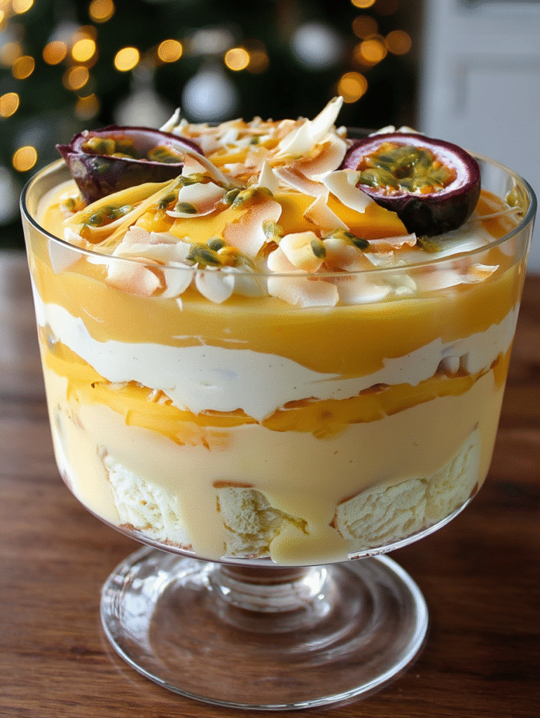 Lemon, Mango & Passionfruit Trifle