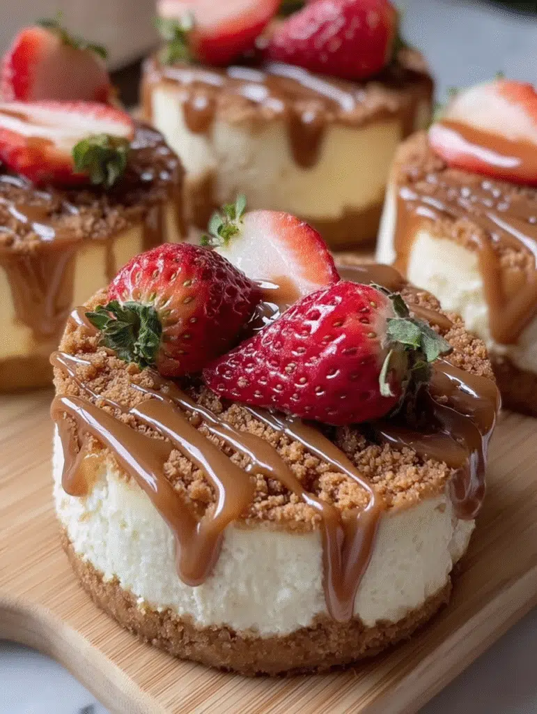 Mini Biscoff Strawberry Cheesecakes