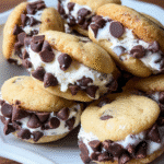 Mini Chocolate Chip Ice Cream Sandwiches