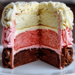 Neapolitan Rose Layer Cake