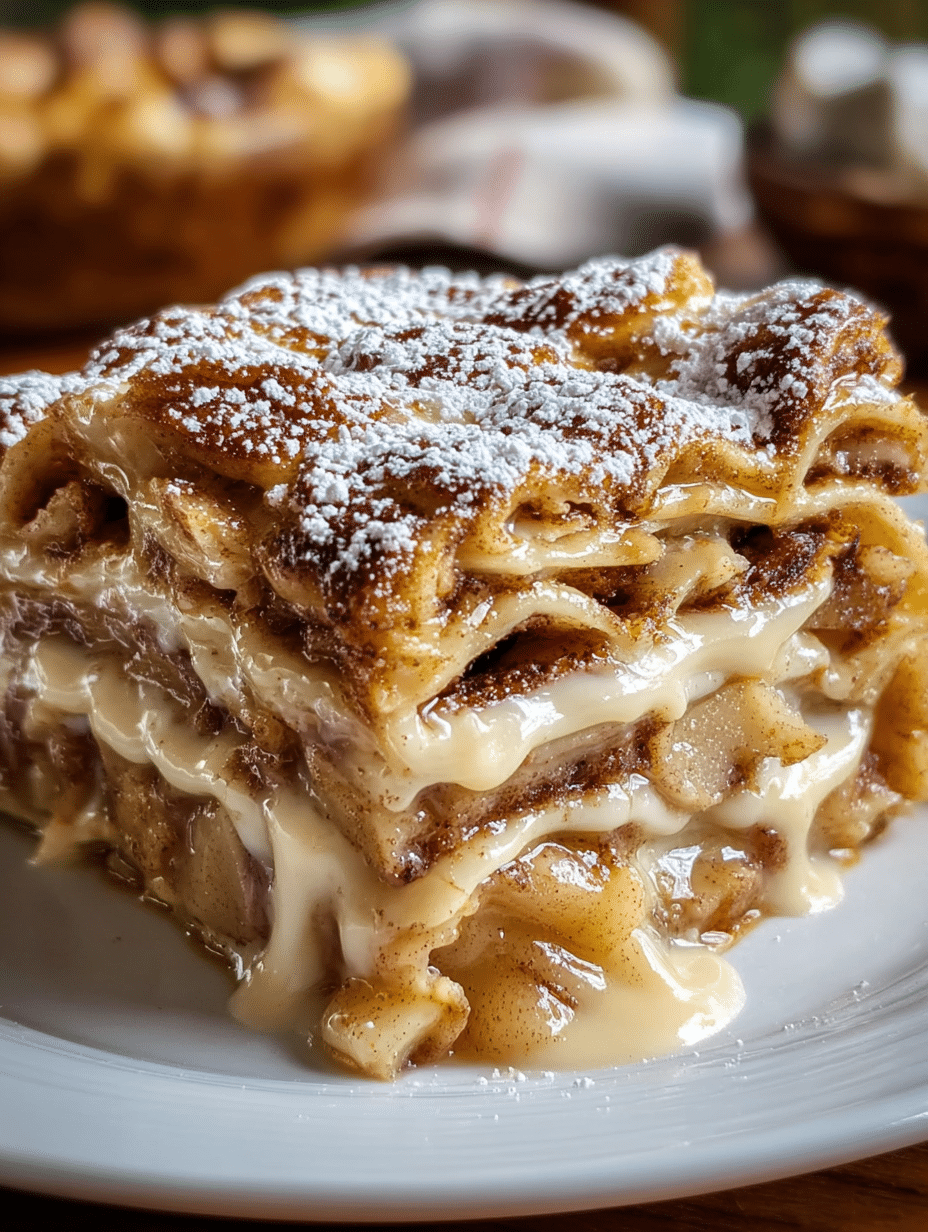 Ooey Gooey Apple Cinnamon Roll Lasagna