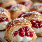 Raspberry Cream Cheese Puff Pastry Bites