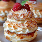 Raspberry Cream Puff Towers
