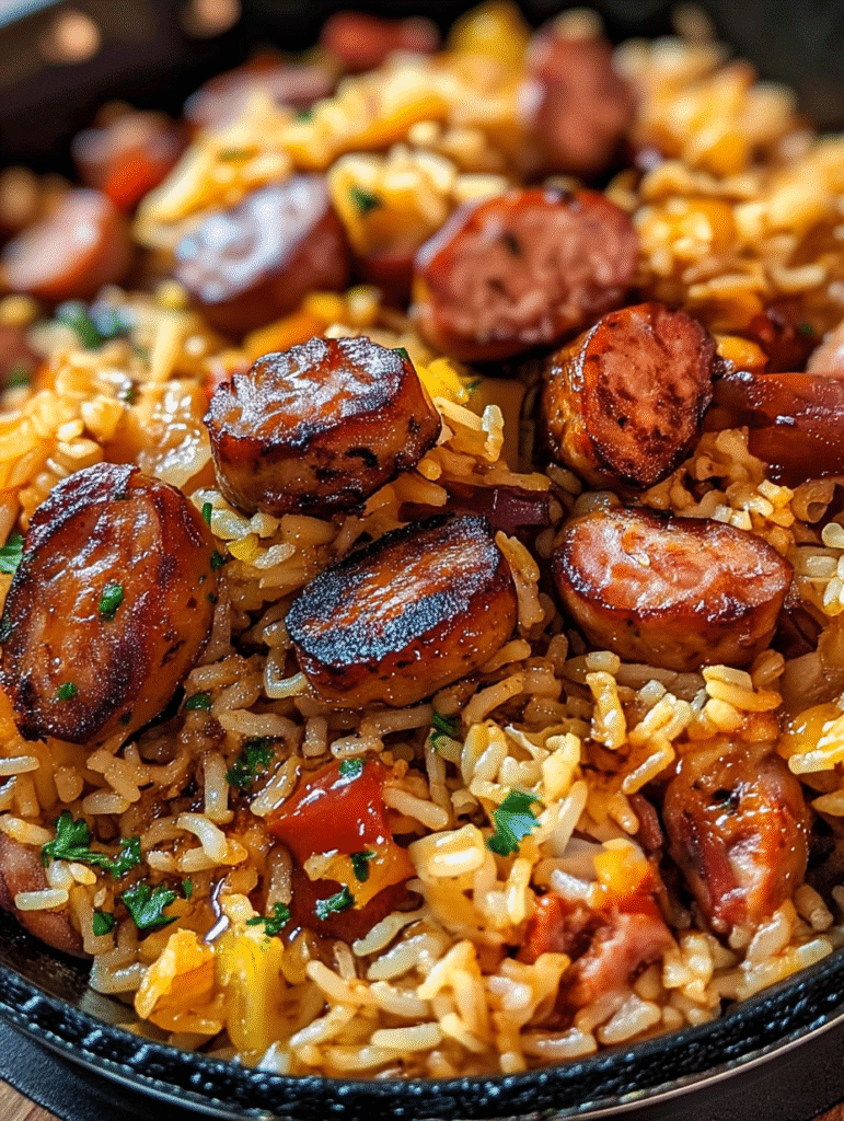 Smoked Sausage & Rice Skillet
