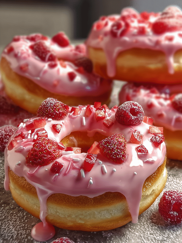 Strawberry Cream Bliss Donuts