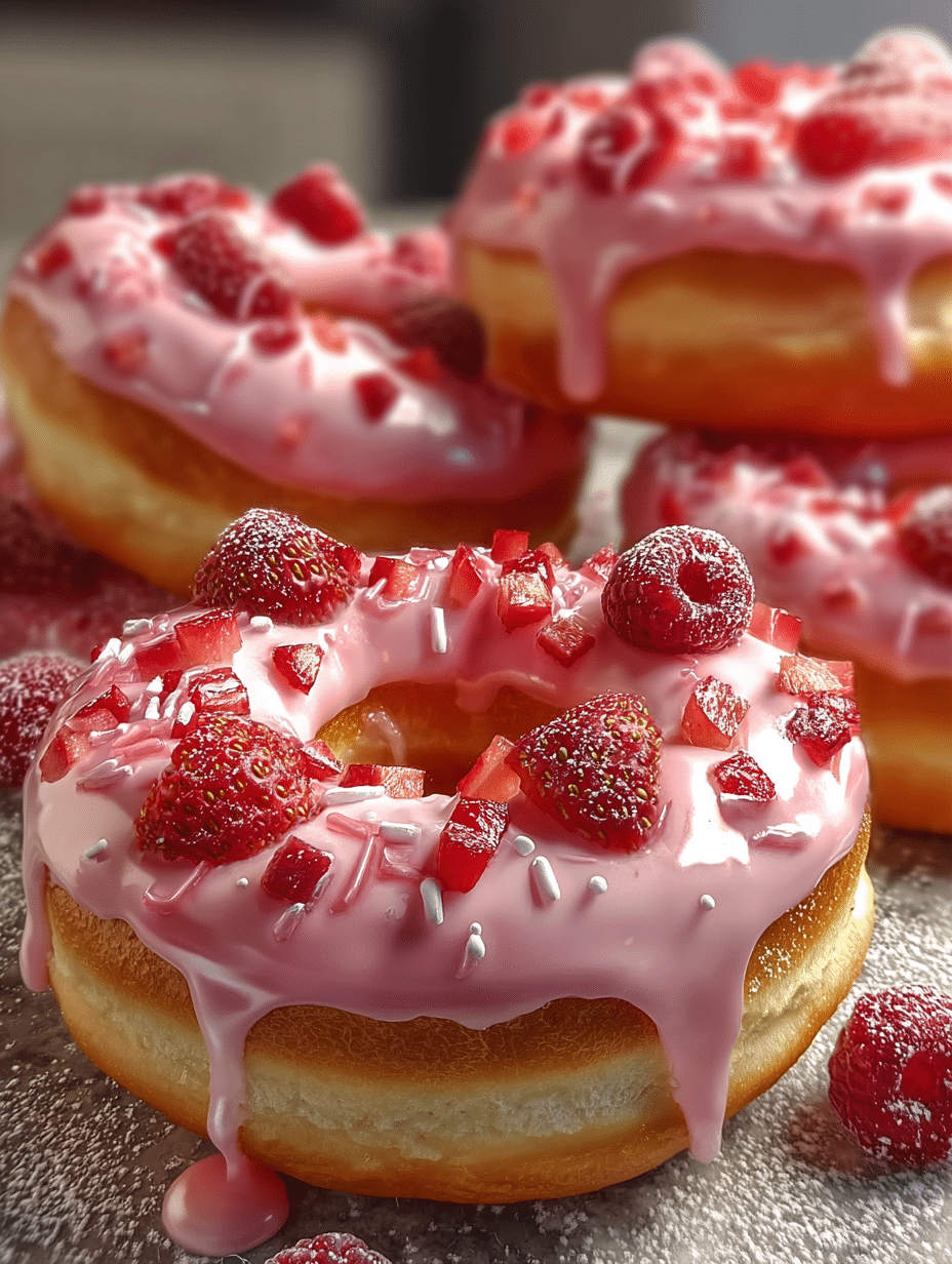 Strawberry Cream Bliss Donuts