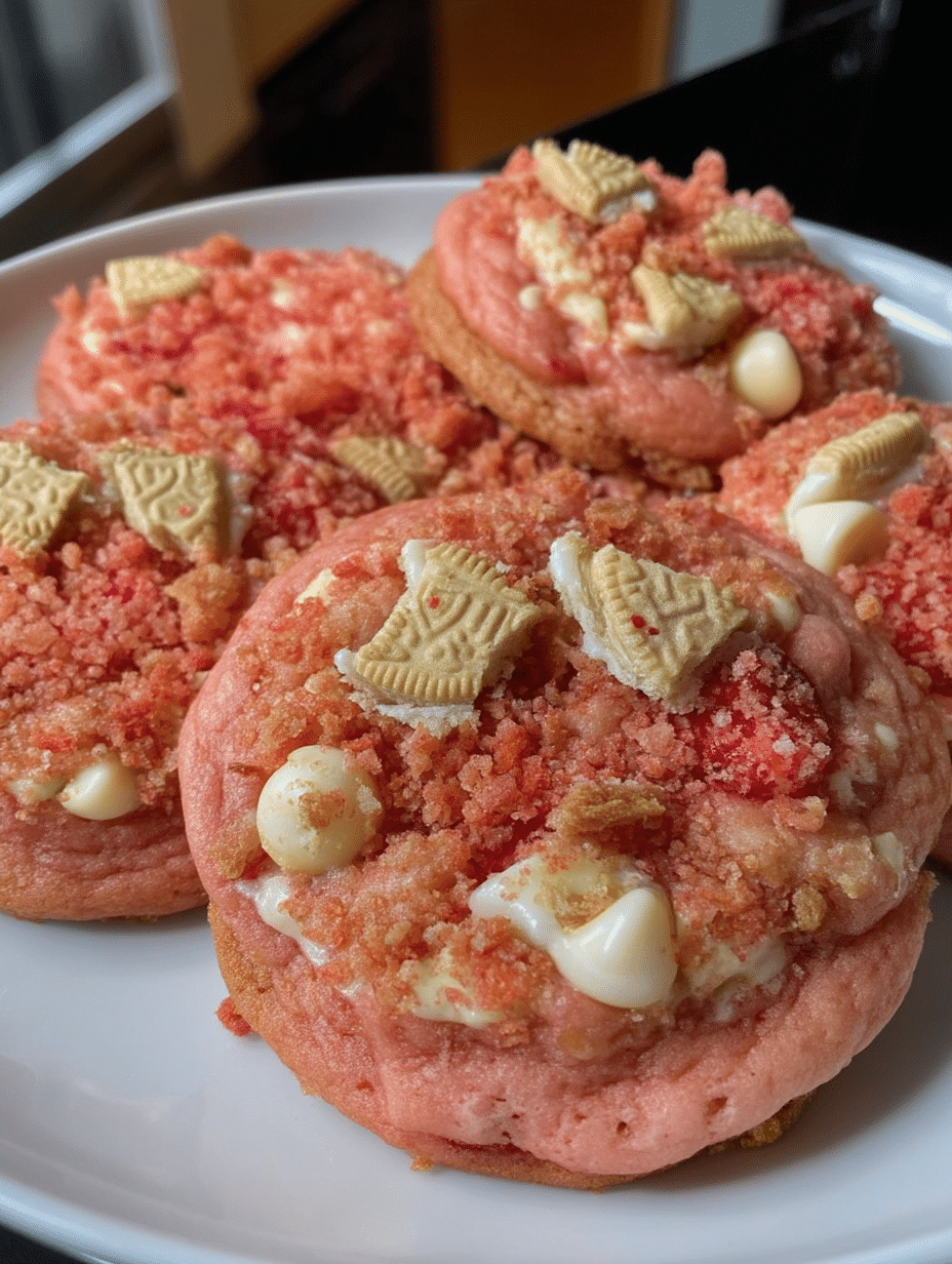 Strawberry Crunch Cookies