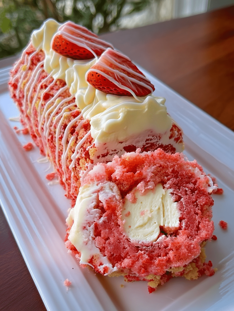 Strawberry Shortcake Ice Cream Roll