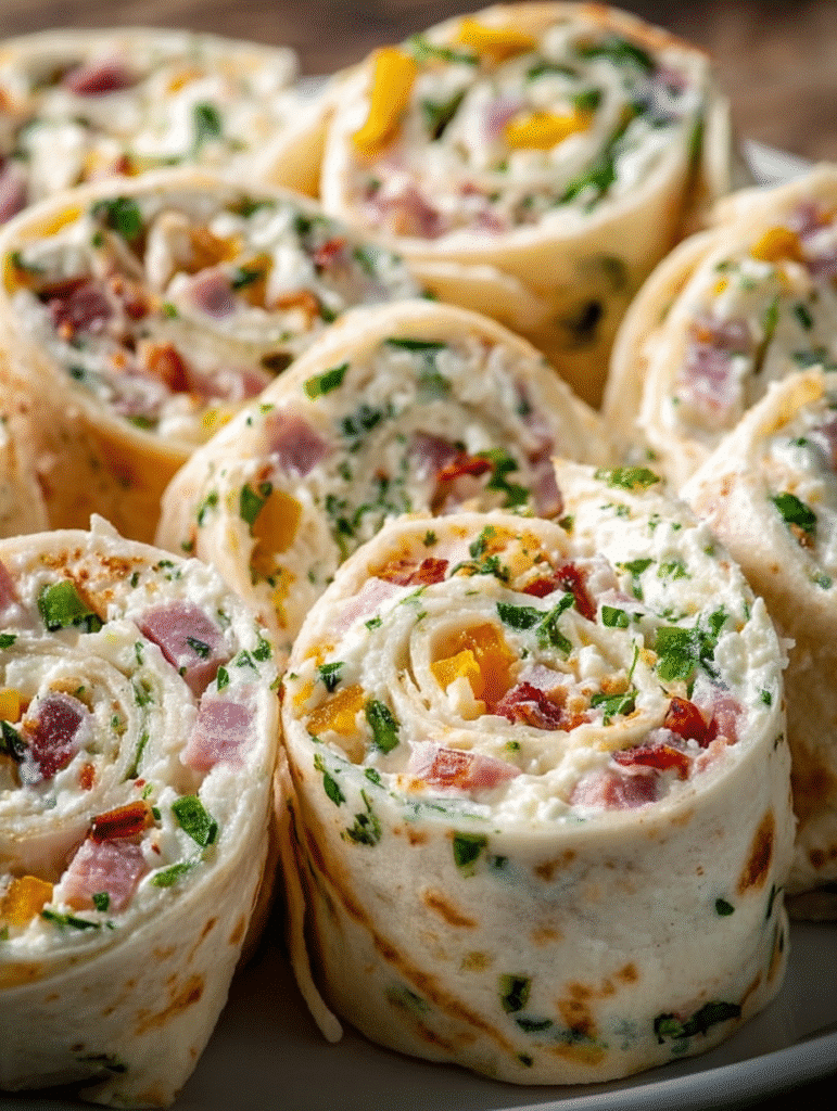 Vegetable Cream Cheese Tortilla Roll-Ups