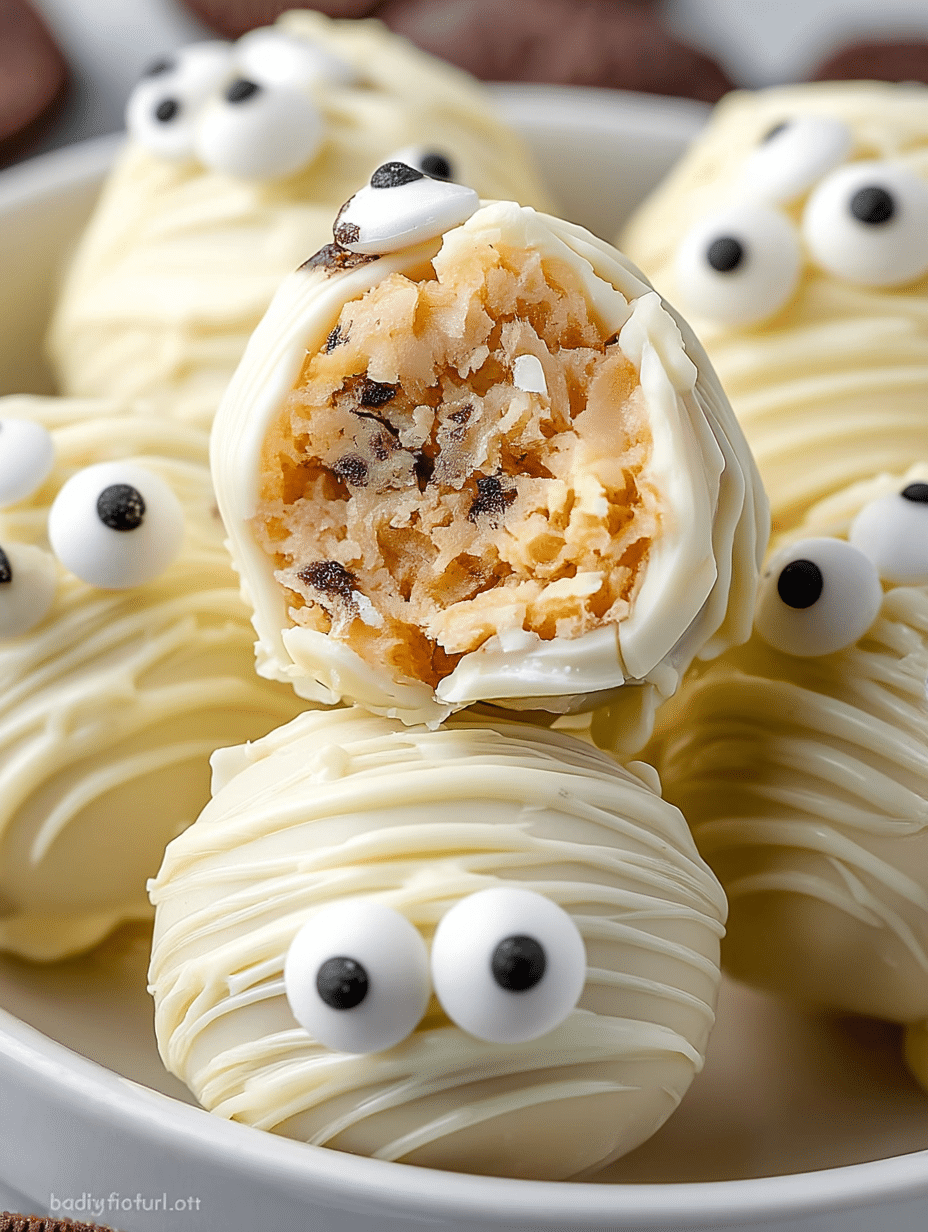 White Chocolate Mummy Truffles
