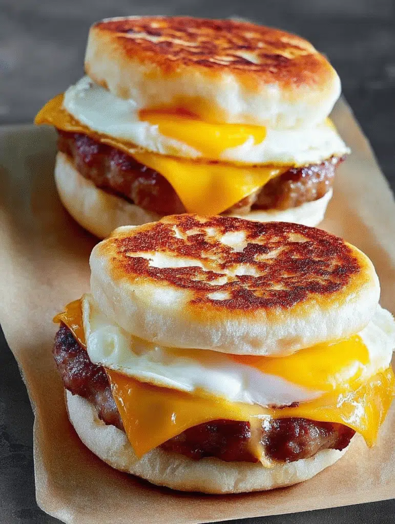 Cheesy Sausage & Egg Breakfast Muffins