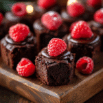 Dark Chocolate Raspberry Brownie Bites