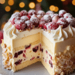 White Christmas Charlotte Cake